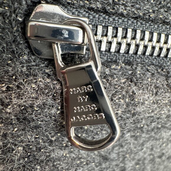 Marc by Marc Jacobs GreyDress Women’s Large gold Metallic flecks Liya Wool Shift - Picture 12 of 16